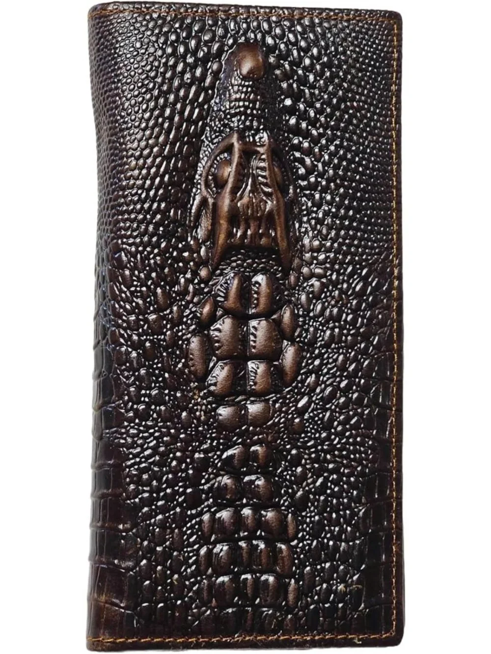 Vintage Genuine Leather Bifold Wallet for Men, RFID Blocking, Zipped Coin Purse